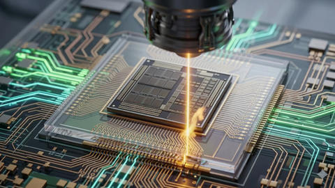 UV Laser Scanning Microchip on Glass Substra Stock animation 54647586 ...