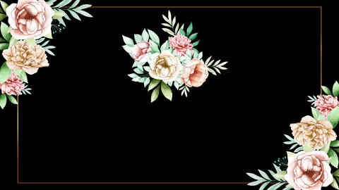 Animated Watercolor Floral Frame