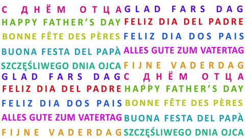 Happy fathers day multilingual pattern motif seamless video