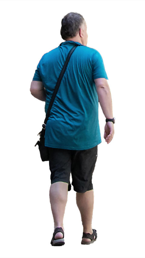 Men walking isolated stop motion looped animation