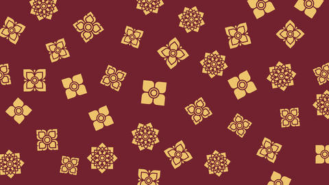 Thailand Gold Floral Pattern Loop