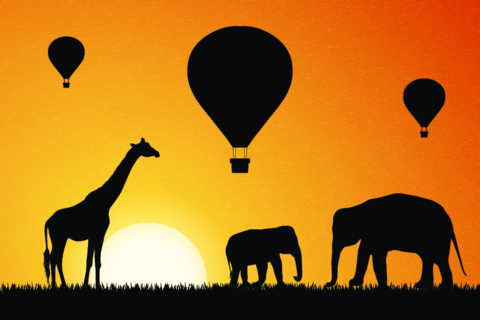 Hot air ballooning in Africa