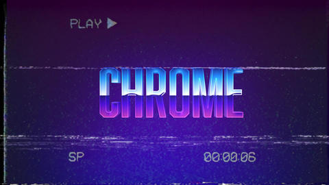 Retro Chrome Text Logo