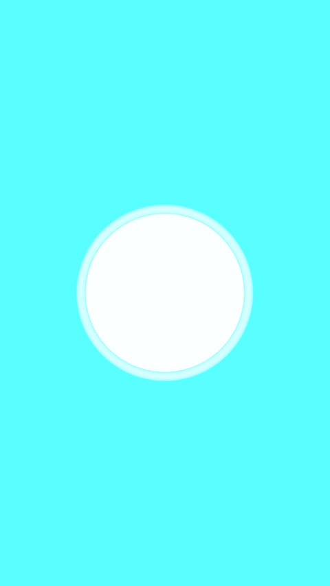 Footage with animation of white round shape in the center for logo on light blue vertical