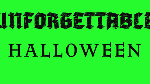 Unforgettable Halloween inscription on an green background