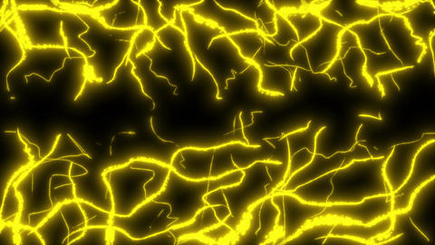 Electric shock transition animation on a black background