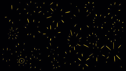 Small fireworks explosion background on a black backdrop