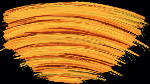 Video transition with a cartoon whirlwind on a black background