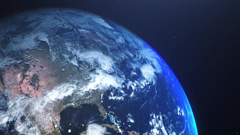 Earth Close-Up Animation — Cinematic Globe with Blue Atmosphere