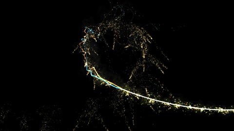 Golden Christmas Sparkle Particles on Black — Sparkle Magic Trail