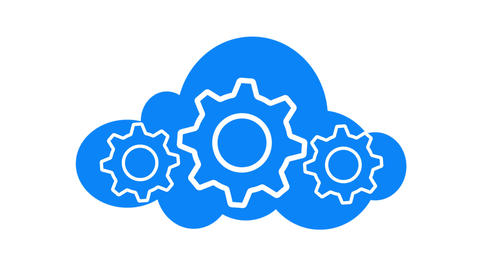 Gears & Cloud: Business Growth 4k seamless Loop 60 fps