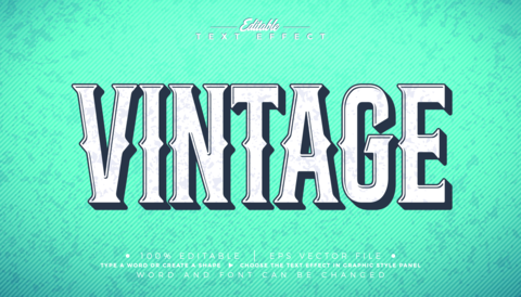 Vintage Editable Text Effect Graphic Style with Retro 3d Typography Lettering on Grunge Background