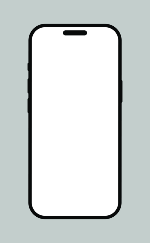 Smartphone mockups with empty screen and island isolated. Mobile phone mockups