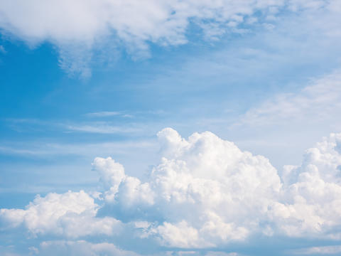 Blue sky with white clouds nature background