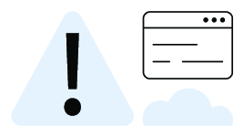 Alert Symbol with Digital Interface and Cloud Element Online Notification and