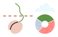 Growth and Development Concept with Seed Diagram and Circular Lifecycle