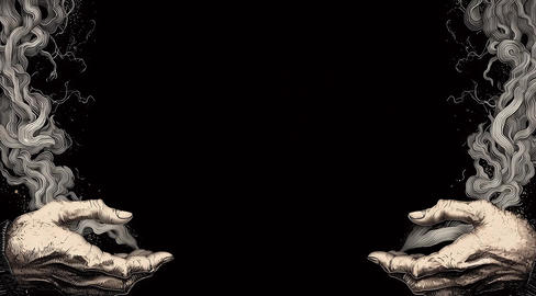 Creepy Hands and Smoke Moving Dark Fantasy Loop