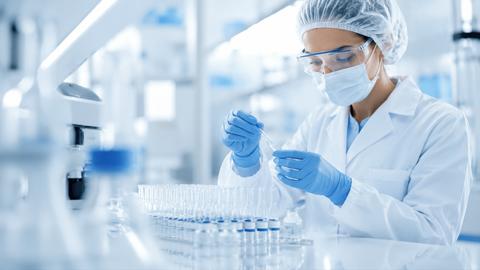 Scientist works in lab