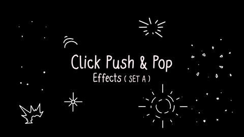 Click Push & Pop Effects Set A — 12 Animations | Alpha Channel | 4K ProRes