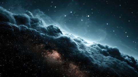 Deep dark space background with subtle atmospheric glow