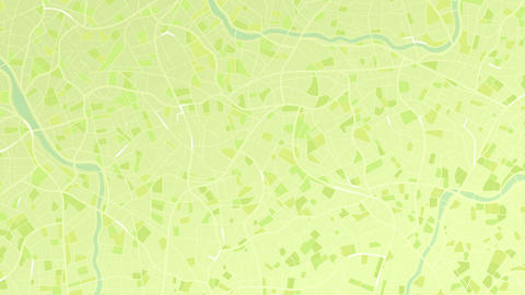 Green map with white traffic lines indicating movement