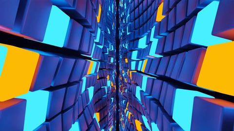 Vertical Square Cube Block Waves Seamless Endless Loop Animation