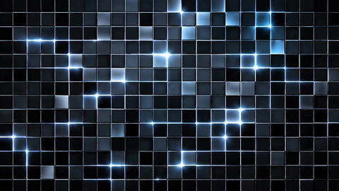 Square Grid Background with Futuristic Digital Tiles, looping animation
