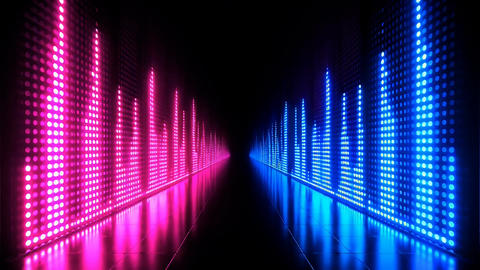 Digital Equalizer Background with Glowing Neon Spectrum, looping animation background