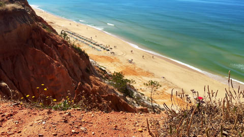 Falesia beach the Algarve, Portugal beautiful sandy praia near Vilamoura and