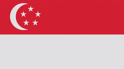 Singapore Flag Flip Animation Curtain Transition Effect 4K Transparent Background Alpha Channel