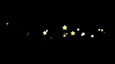 星が横切るエフェクト 黄色
