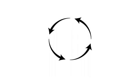 Circular Arrows Cycle Icon. Continuous Process, Recycling, And Sustainability