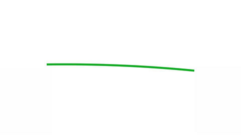 Green Curved Animated Icon With Alpha Channel. Minimalist Design Element For