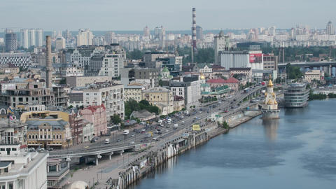 Explore the beauty of Dnieper embankment in Kyiv's vibrant Podil