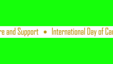 A running line with the inscription International Day of Care and Support