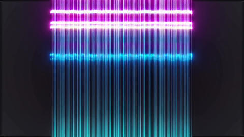 Neon Audio Waveform Lines Pulsing on Dark Background