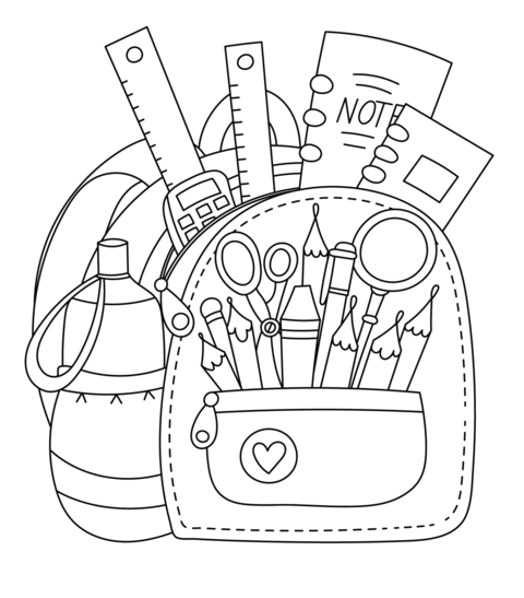 Coloring Page For Kids - Going Back To School
