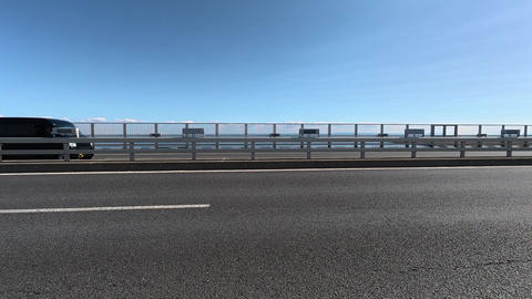 Cars driving on the Tokyo Gate Bridge