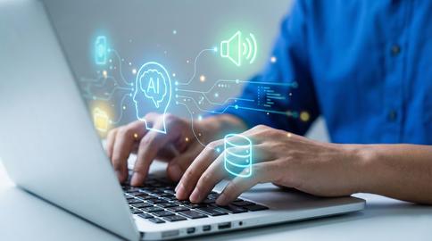AI agent marketing automation for customer data analysis and campaign optimization on laptop