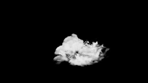 White smoke spreading across the ground