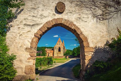 Beautiful old Rosa coeli monastery - Dolni Kounice - Czech Republic. The Baroque residence is a