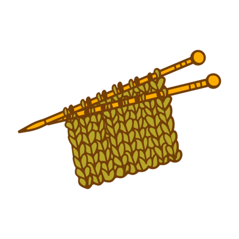 Yarn and knitting needles