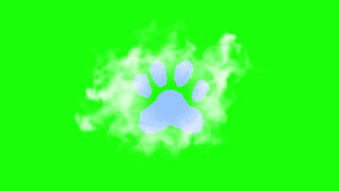 Light blue paw print stamp