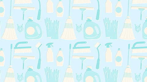 Cleaning Background Loop - blue