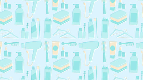 Bathroom Beauty Background Loop - blue