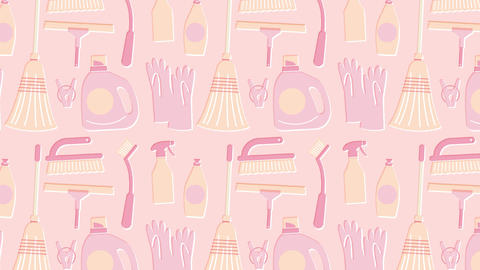 Cleaning Background Loop - pink