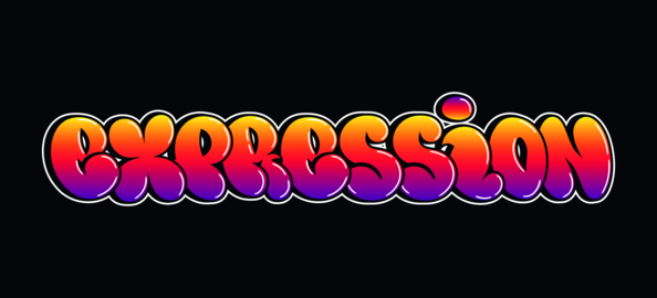 Expression Graffiti Word Art Lettering Design