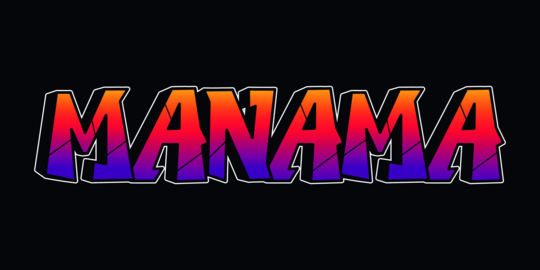 Manama Graffiti Word Art Lettering Design