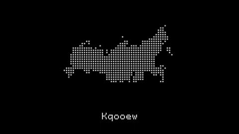 Russia digital map revealing national borders