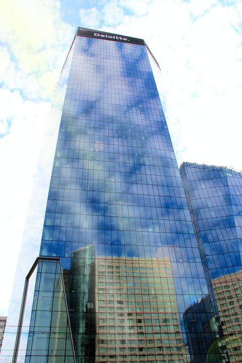 Deloitte corporate office skyscraper building in Warsaw